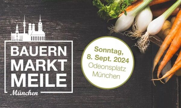 Logo Bauernmarktmeile,:Sonntag 8. September Odeonsplatz München