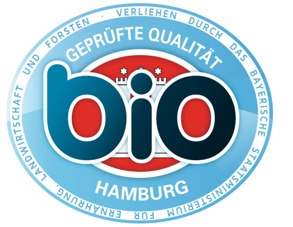 Geprüfte Bio-Qualität – Hamburg (verliehen durch das Bayerische Staatsministerium für Ernährung, Landwirtschaft und Forsten)