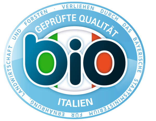 Geprüfte Bio-Qualität – Italien (verliehen durch das Bayerische Staatsministerium für Ernährung, Landwirtschaft und Forsten)