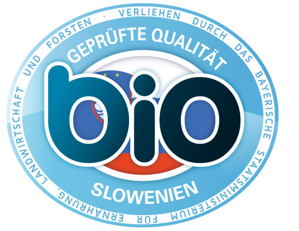 Geprüfte Bio-Qualität – Slowenien (verliehen durch das Bayerische Staatsministerium für Ernährung, Landwirtschaft und Forsten)